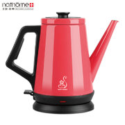 北欧欧慕(Nathome)NSH1201电热水壶 家用1.2升食品级304不锈钢自动断电(猴年限量版红)