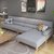 A家家具 北欧现代沙发 三色可选棉麻实木框架客厅家具DB1556(太空灰 三+右贵)