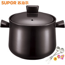 苏泊尔（SUPOR）TB60A1健康养生陶瓷煲砂锅炖锅汤锅石锅6L明火燃气专用锅具