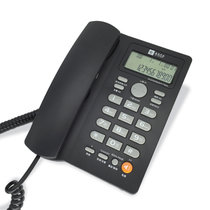 盈信2022新款电话座机有线坐式来电显示家用固定电话机办公室固话(6型V2黑色（精英款）)