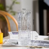 轻奢花瓶摆件客厅创意简约水养插花鲜花玻璃原色透明北欧餐桌装饰(烟花小号（透明色） 大)