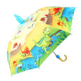 防水套儿童雨伞男女孩卡通雨伞宝宝小孩幼儿园小学生遮阳伞直柄伞(中款 恐龙狂欢 默认)