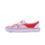 Vans/范斯 男女鞋 Slip-On情侣款白红炫色板鞋休闲鞋帆布鞋VN-00097M9X1(36码)(白红色)
