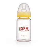 婴儿喂养奶瓶 晶钻玻璃奶瓶 120ML标口玻璃奶瓶(黄色)