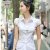 天空岛 韩国新款修身公主袖衬衣泡泡袖短袖衬衫A110I(白色 M)