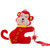 安吉宝贝金猴迎春猴年吉祥物毛绒猴子公仔生肖玩偶新年唐装猴挂饰年会礼品(抱枕猴-唐装红色 25cm)