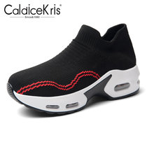 CaldiceKris（中国CK）平底休闲运动女鞋CK-X2099(黑红 40)