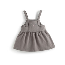 6-18个月小女童纯棉针织吊带裙婴儿童宝宝背心裙2021秋款公主洋气SB0Q286344(73cm 灰色)