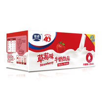 银桥酸酸乳酸牛奶饮品200mlx16袋整箱装 经典草莓味