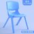 加厚儿童靠背椅子塑料家用小板凳幼儿园学习宝宝椅儿童塑料防滑凳(大号蓝色+坐高28.5cm+脚套 默认)