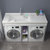 阳台太空铝双洗衣机柜烘干机组合盆带搓衣板滚筒洗衣机一体柜组合(水龙头)