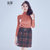 袅姿新品格纹半身裙NZ6010261(橘红 XL)
