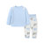巴拉巴拉宝宝睡衣儿童空调服薄款女婴儿内衣男童长袖套装2018新款(100cm 冰蓝)