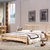 恒兴达 北欧实木床1.8米双人床现代简约风格1.5m小户型主卧橡胶木原木日式婚床(1.8*2米原木色 床+床垫+床头柜*2)