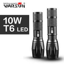 Warsun沃尔森 T6强光手电筒可充电远射高亮探照灯迷你LED户外骑行变焦可调焦手电筒 X50(T6-单锂电套装)
