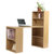 家乐铭品书桌书柜组合A12 办公桌子台式电脑桌写字台书架(木纹色)