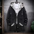 VINBORLEE男士中长款风衣外套韩版潮流秋冬季2020新款加绒加厚衣服男装夹克DCQ-8033(黑色 XL)