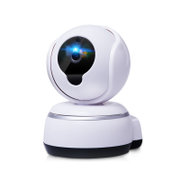 智能网络摄像头手机无线wifi家用室内高清远程监控报警录像摄像机(白色)