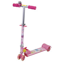 DISNEY/迪士尼儿童滑板车粉色公主四轮滑板车铝合金闪光轮轮滑滑板车DCA21187-A