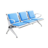 阁瑞馨候车椅机场等候排椅三人位软包蓝色ZME-002(蓝色 ZME-002)