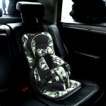 儿童安全座椅汽车用通用简易便携式0-3-12岁宝宝婴儿车载坐椅垫(绿兔（大号）【3-12岁】)