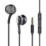 时尚金属调音耳机有线高音质适用于苹果安卓圆孔typec入耳式3.5mm笔记本电脑重低音K歌专用(黑色)