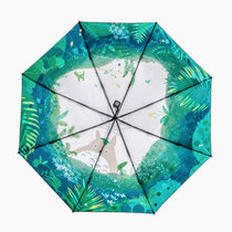 超轻遮阳伞创意太阳伞防晒小黑伞黑胶卡通伞(树洞龙猫)