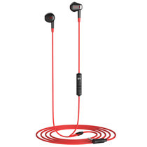 漫步者（EDIFIER）HECATE GM180平头塞半入耳式立体声手机音乐游戏耳机 带麦带线控 3.5mm有线入耳式 黑红