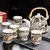 景德镇大号茶壶茶具茶盘陶瓷青花瓷功夫茶具家用简约现代套装(茶杯两个)
