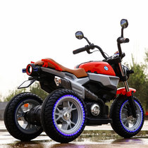 儿童电动摩托车男孩三轮车小孩玩具女孩充电超大电瓶可坐大人双人(紫色)