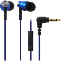 铁三角(audio-technica) ATH-CK330iS 入耳式耳机 支持麦克风通话 小巧精致 蓝色