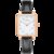 飞亚达集团JV唯路时女士手表学生潮流防水方形玫瑰金石英礼物手表(黑色皮带X02060-Q3.PPWLB)