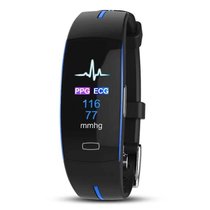 Gaines监测血压心率智能手环心电图心脏报警脉搏检测仪运动计步级睡眠老人手表苹果华为小米4手机(蓝色)