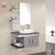 艾戈恋家 浴室柜 不锈钢洗手盆柜组合 卫生间洗手池 洗漱台 面盆柜套装7212(黑色台面 0.7米)