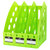 天色文件架 三格塑料文件栏 置物架文件座书立架(绿色)