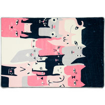 Saint Marco圣马可儿童毯长方形抽象小猫100*150cm