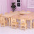 亿景鸿基 幼儿园桌椅儿童实木桌子椅子套装家用塑料学习桌玩具书桌木质(实木色 YKZ023单椅)