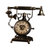 莎芮 美式复古铁艺做旧座钟时钟摆件家用客厅店铺橱窗装饰创意台钟摆设(F02A古铜色)