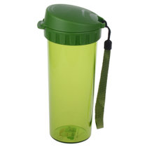 特百惠水杯500ml运动水壶 夏季户外便携杯子塑料茶杯随手杯青苔绿