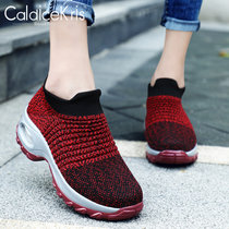 CaldiceKris（中国CK）气垫飞织运动女鞋CK-X1839(红色 36)