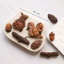 烘焙蛋糕硅胶模具森林小动物系列合集翻糖干佩斯巧克力模蛋糕工具(硅胶模具-小松鼠 默认版本)