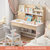 儿童书桌书架书柜一体桌椅套装小学生写字桌学习桌简约卧室电脑桌(120cm双抽一门田园橡木（Z型实木椅））)
