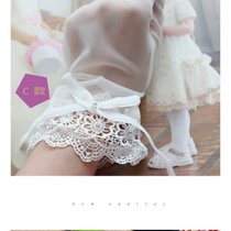 新娘婚纱手套短款蕾丝冬季保暖结婚礼服头纱配饰三件套2017新款(白色C款 C款)