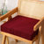 亚麻坐垫实木沙发垫高密度海绵垫办公室椅子换鞋凳增高厚垫子防滑(胭脂红 45x45厚8cm)