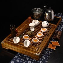 实木茶盘一体全自动茶具套装家用整套紫砂功夫喝茶道托盘茶台茶海(默认 默认)