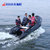 HIDER海的加厚冲锋舟橡皮艇马达硬底皮划艇4人钓鱼船充气船(HA400（0.9mm厚度）黑金刚)