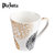 Plazotta 时尚随意马克杯 情侣水杯大陶瓷杯创意办公咖啡杯 01296 01297(白色)