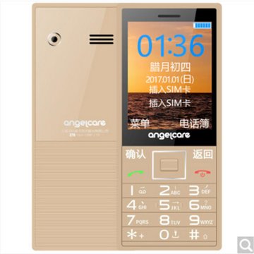 上海中兴 守护宝 L760 老年手机 移动联通2G 双卡双待 直板按键老人机(枫叶金 官方标配)