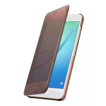 华为（HUAWEI）华为nova原装皮套 华为nova CAZ-AL10 手机壳 手机套 翻盖保护壳 智能开窗保护套(棕色)