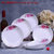 6只装盘子菜盘圆盘家用可微波餐具套装陶瓷骨瓷白瓷盘子中式餐具(粉红玫瑰7英寸圆盘6个)